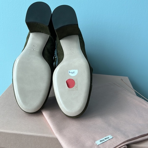 Miu miu hiker boots, green suede, size 36, brand new - Picture 6 of 9